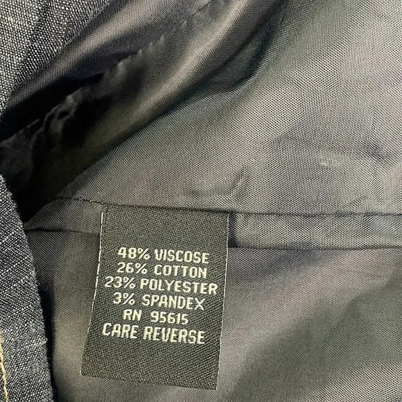 Rafaella Button Down 3/4 Sleeve Blazer Lightweight Jacket Size 8 Slate Blue - Picture 13 of 13